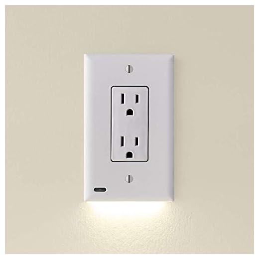 2 Pack - SnapPower GuideLight [for Standard Decor, Not GFCI outlets] - Night Light - Electrical Outlet Wall Plate with LED Night Lights - Automatic On/Off Sensor - (Décor, White)