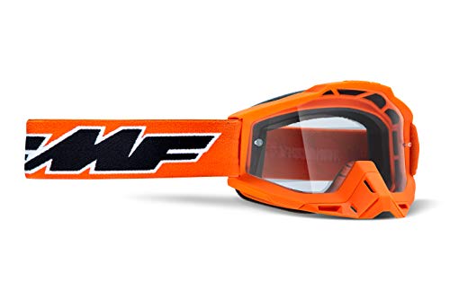 100% FMF POWERBOMB Goggle Rocket Orange - Clear Lens