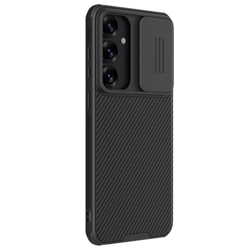 Image of Nilkin Classic Series Compatible for Samsung S25 Plus Case with Camera Cover, [Camera Lens Protector] [Scratch-Resistant] [360 Full Protection] Shockproof Slim Phone Case (Black, S25-Plus)