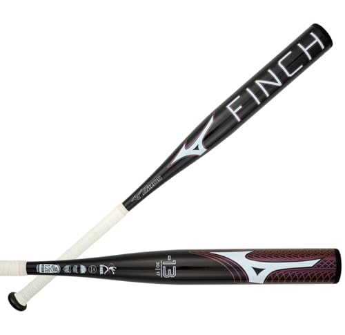 Mizuno Finch Fastpitch Softball Bat (-13) | Womens Aluminum Fast Pitch BAT | BLK Iridescent | 17OZ | 31 INCHES