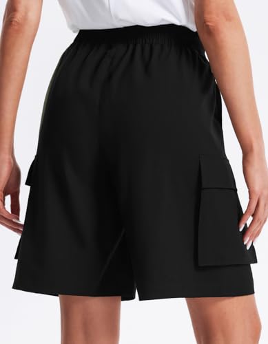 Libin Women's Hiking Cargo Shorts Wide Leg Bermuda Shorts Knee Length Lightweight Quick Dry Casual Short for Summer Travel2