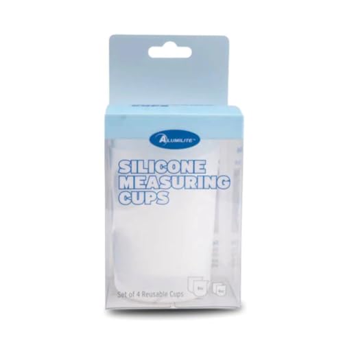 Set de vasos medidores de silicona 8 y 4 oz, 4 piezas miniatura 1