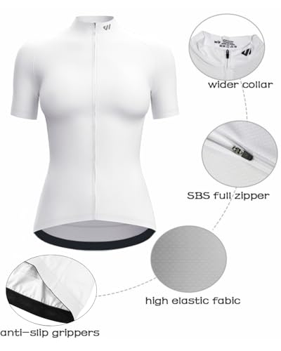 Lo.gas Fahrradtrikot Damen Kurzarm Atmungsaktiv Radtrikot Damen Kurzarm Fahrrad Trikots Mit Rückentaschen