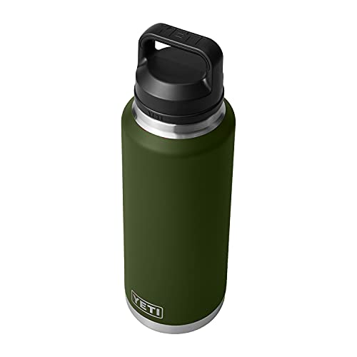 Image of YETI Rambler 46 oz Bottle, Leakproof, Vacuum Insulated, Stainless Steel with Chug Cap, Highlands Olive