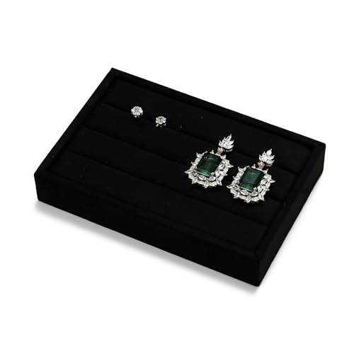 Oirlv Bandeja De Terciopelo Para Guardar Anillos Bandeja Organizadora De Anillos Bandeja Expositora De Anillos Bandeja Para Guardar Anillos Bandeja Para Guardar Y Exponer Anillos Pendientes