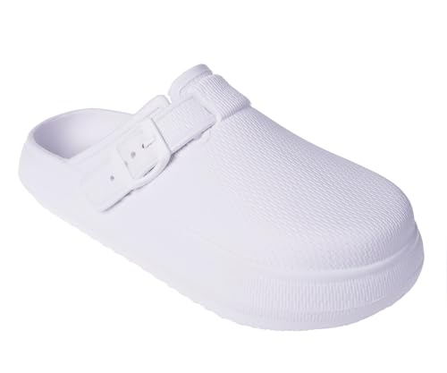 Image of Foamwalk Girl's EVA Slides Fisherman, Buckle Clogs Kids Cloud Slides - Slip On Sandals for Girls Toddler /Little Kid /Big Kid