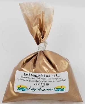 AzureGreen 1 Lb Gold Magnetic Sand (Lodestone Food)