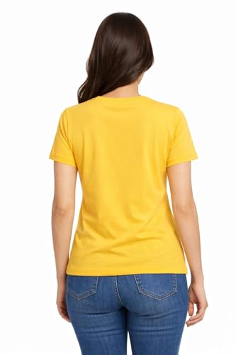 Image of Hangout Hub HH95 Tshirt for Womens | Regular Fit | Super Combed Cotton Women T-Shirt | Solid Plain Tees | Round Neck T Shirt | Half | Pack of 2 | 3 | 4 | 5 | 6