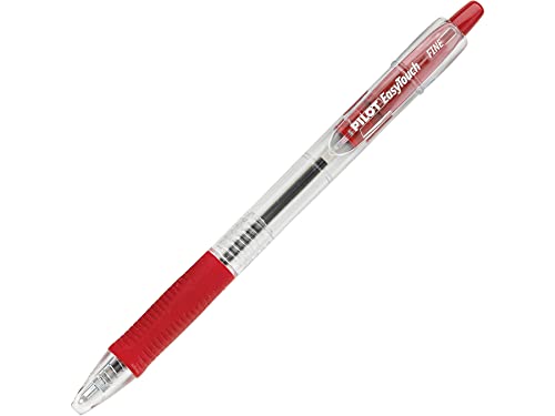 Image of PILOT EasyTouch Refillable & Retractable Ballpoint Pens, Red Ink, 12-Pack