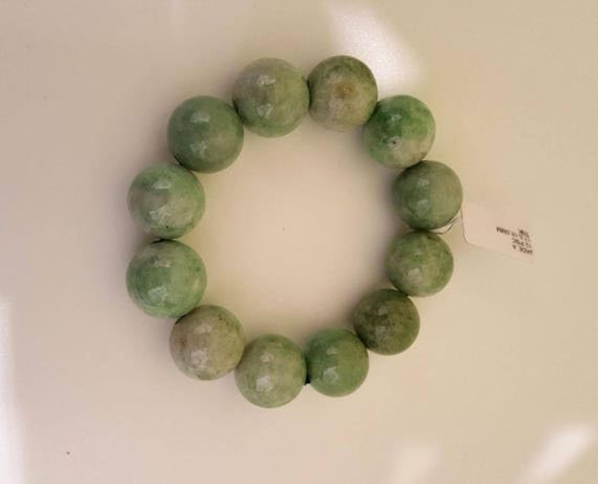 Natural Green Jade Stretchable Bracelet, Unisex Healing