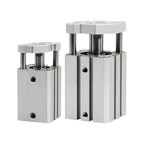 Vérin pneumatique double effet à guidage précis pour machine industrielle compacte - 3