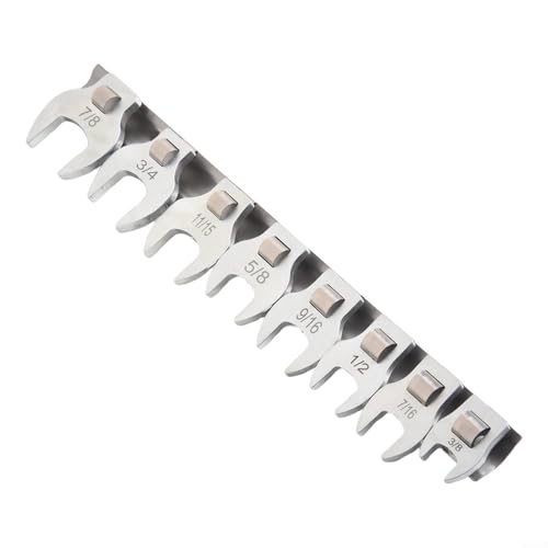 8Pcs Crowfoot Wrench Set, 3/8 Inch Drive Crowfoot Wrench Imperial Open End Spanner Wrenches, Driver Crows Foot Spanner Wrenches