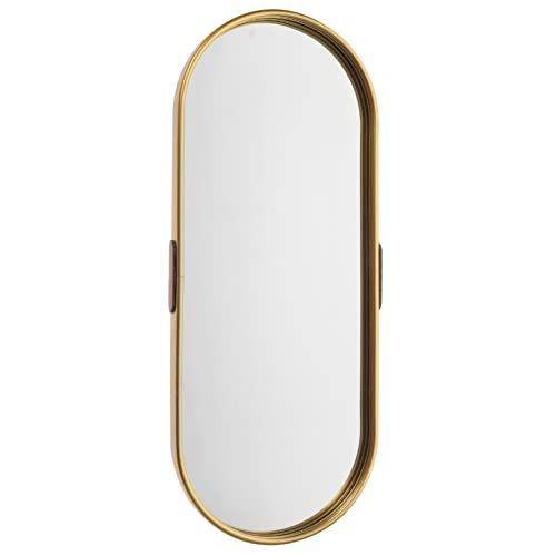 KOMBIUDA bandeja de joyería de labios decorativo cosmético tocador de maquillaje decoración retro tapa caja organizadora chucherias placa de anillo bandeja de almacenamiento Vidrio Golden
