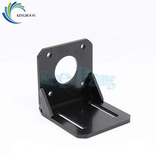 NEMA 17 Mounting L Bracket Mount Stepper Motor Bracket 3D Printer Black 42mm Alloy Steel Holder for Motor Parts