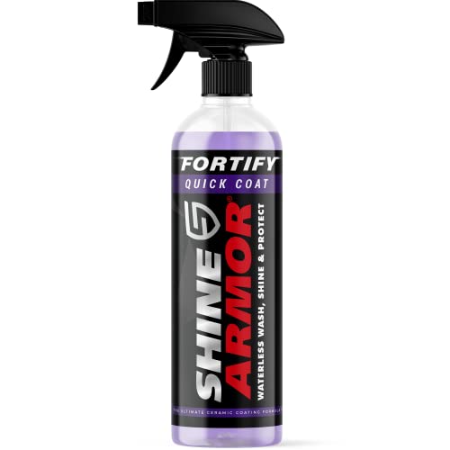 American Made Ceramic Top Coat Spray for Cars – Protect & Shine Your Ride Instantly | Waterless Wash, Hydrophobic Shield Coating, High-Gloss Finish, Fortify 16 Fl Oz by SHINE ARMOR