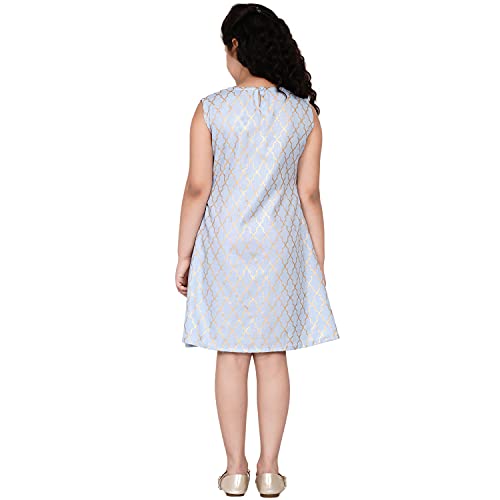 Image of Bitiya By Bhama Baby-Girl's Cotton Blend Fit and Flare Midi Casual Dress