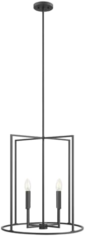 Savoy House Meridian 19 in. W x 21 in. H 4-Light Matte Black Modern Pendant Light, No Bulbs Included M7044MBK - The Home Depot