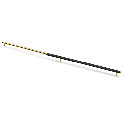 Image of Plantex Stainless Steel & Alluminium Cabinet Handle /900mm Wardrobe Handle for Home /Cupboard Door Pull-Push Handles for Office - Pack of 1 (DTC-3960, Black & Gold)