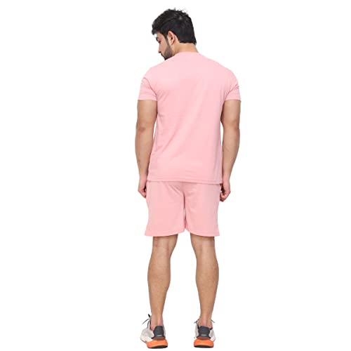 Image of D-GREEN Men's Basic Solid Cotton Round Neck Tracksuit for Athletics Jogging Gym and Sports
