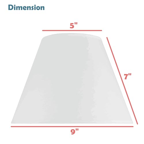 Image of Aspen Creative 58909A, Empire Uno Lamp Shade, Off White, 5 inch Top x 9 inch Bottom x 7 inch Slant Height, Slip UNO 33mm