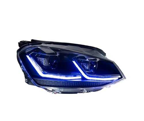 PYQMZTRV Faros Delanteros LED DRL con Doble proyector, Accesorios for Coche, compatibles con VW Golf 7 7.5 MK7 GTI 2013-2017(BLU)