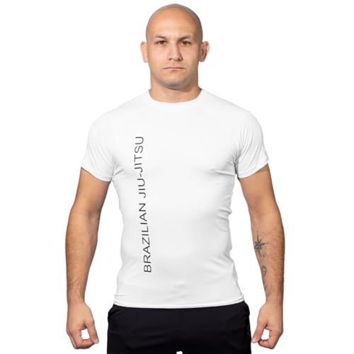 Rash Guard Jiu Jitsu Proteção UV Manga Curta Unissex Adulto Gorilla Camisa Original (BR, Alfa, M, Re