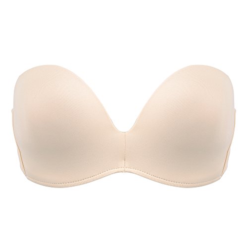 DotVol for Women Wirefree Support Bra(Wing Beige,36C)