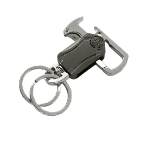 Chaveiro multifuncional com abridor de garrafa para homens e mulheres, conjunto de chaveiro de carro durável para transporte diário e serviço, Marrom, P