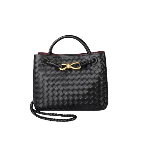 Bolso Tote tejido para mujer con asa superior y bandolera miniatura 1