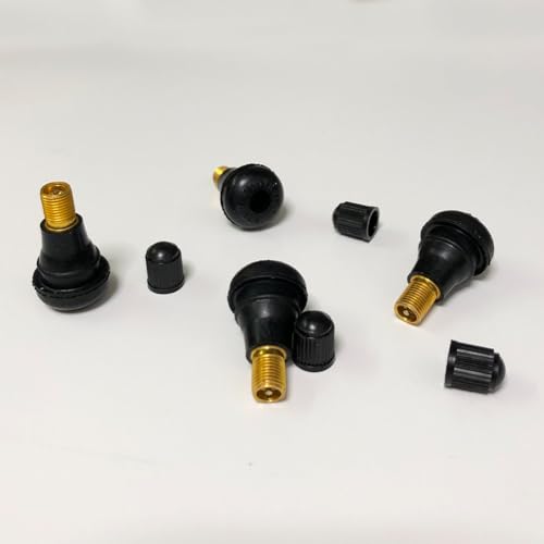 Image of 120Pcs TR412 Tubeless Valve Stems, Black Rubber Snap-in Valves Tubeless Tire Valve Stems Replacement for Tubeless 0.453 inches Rim Holes on Standard Auto Tires