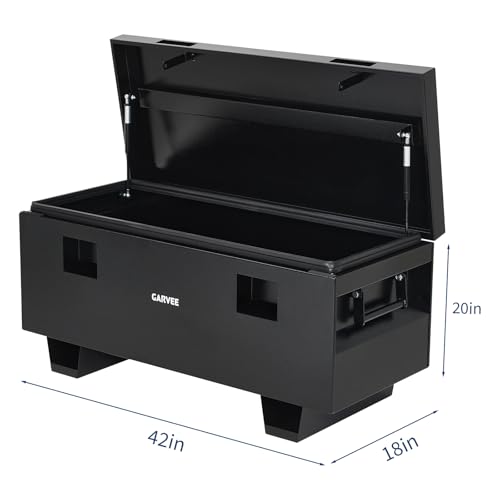 GAOMON 42" Jobsite Box, Heavy-Duty Steel Coated Truck Tool Box, Tool Storage Chest for Jobsite Equipment, Truck, Trailer by GAOMON - Image 2