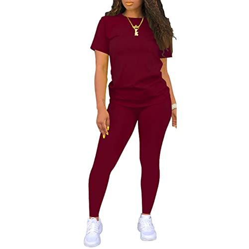 Image of Nimsruc Workout Sets For Women 2 Piece Outfits Sexy Summer Sweatsuits Jogging Suits Casual Bodycon Tracksuits