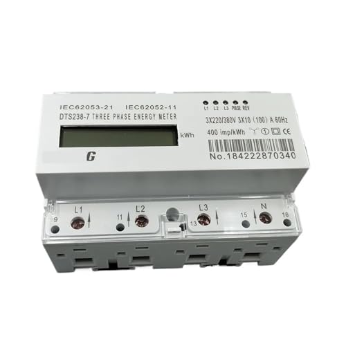 Compteur d'énergie triphasé 10-100A sur rail DIN pour réseau électrique 220V 380V