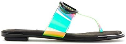 DKNY Women's HALCOTT Flat Sandal, Multi, 6 | Image 4