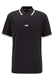 Tiene 2 botones BOSS Pchup Camisa Polo, Black (1), XL para Hombre