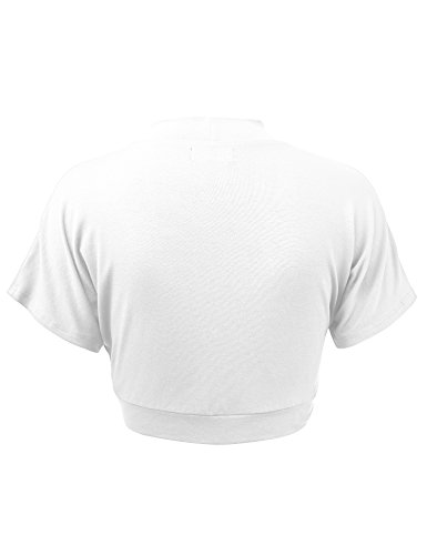 Image of Lock and Love Women's Versatile Open Front Lightweight Short Sleeve Bolero Shrug