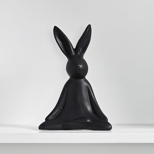 インテリア オブジェ 陶器 ブラック 北欧 雑貨 おしゃれ 置物 アート 小物 動物 モダン 飾り プレゼント 卓上 オフィス 応接間 書斎 部屋 玄関 庭 室内テーブル 玄関テーブル F インテリア雑貨 ユニーク 装飾家の装飾 KUZQIM