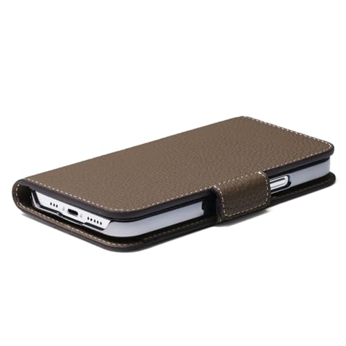 【BONAVENTURA】(for iPhone15) スタンドダイアリーケース シュリンクレザー [エトープ ] スマホケース ヨーロッパ最高級レザー 本革 プレゼント BKATR15-ET