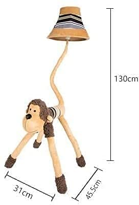 Lampadaire dessin animé singe avec bouton poussoir unique