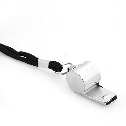 Silbatos metálicos para árbitro 3 pzas con cordón miniatura 3