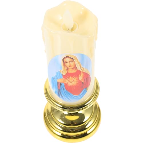 Vela LED para oración católica sin peligro de fuego ni cera derretida