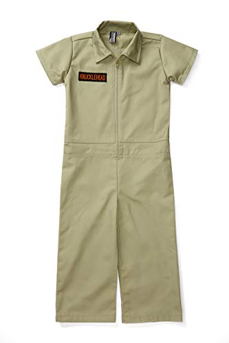 Born to Love Knuckleheads Kids Monkey Coverall Mechanic Photoshoot Overall for Boys & Girls Jumpsuit Baby Outfit (2T, Olive)