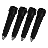 MALUGOGO 4 Piezas Puntas de Bastón Trekking de Tungsteno Negro Protectores Antideslizantes para Accesorios de Muletas y Bastones de Senderismo Compatibles con Postes Estándar