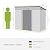 ZenithX 7' x 4' Metal Lean to Garden Shed, Outdoor Storage Shed, Garden Tool House with Double Sliding Doors, 2 Air Vents for Backyard, Patio, Lawn, Silver