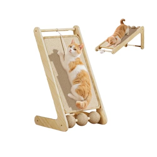猫 爪研ぎ 壁掛け 保護家具 爪とぎ 猫 カスが出ない かわいい おしゃれ 立てかけ 天然木 サイザル麻 猫 爪とぎ カスが出ない L型 縦型 丈夫で長持ち 耐摩耗 おもちゃ付き 組み立てが簡単 運動不足 ストレス解消 (サイザル爪とぎ)