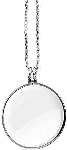 Educational Hobby Magnifiers, Portable 10 Times Old Man Reading Hanging C5 Times High-Definition Necklace Reading/Gold