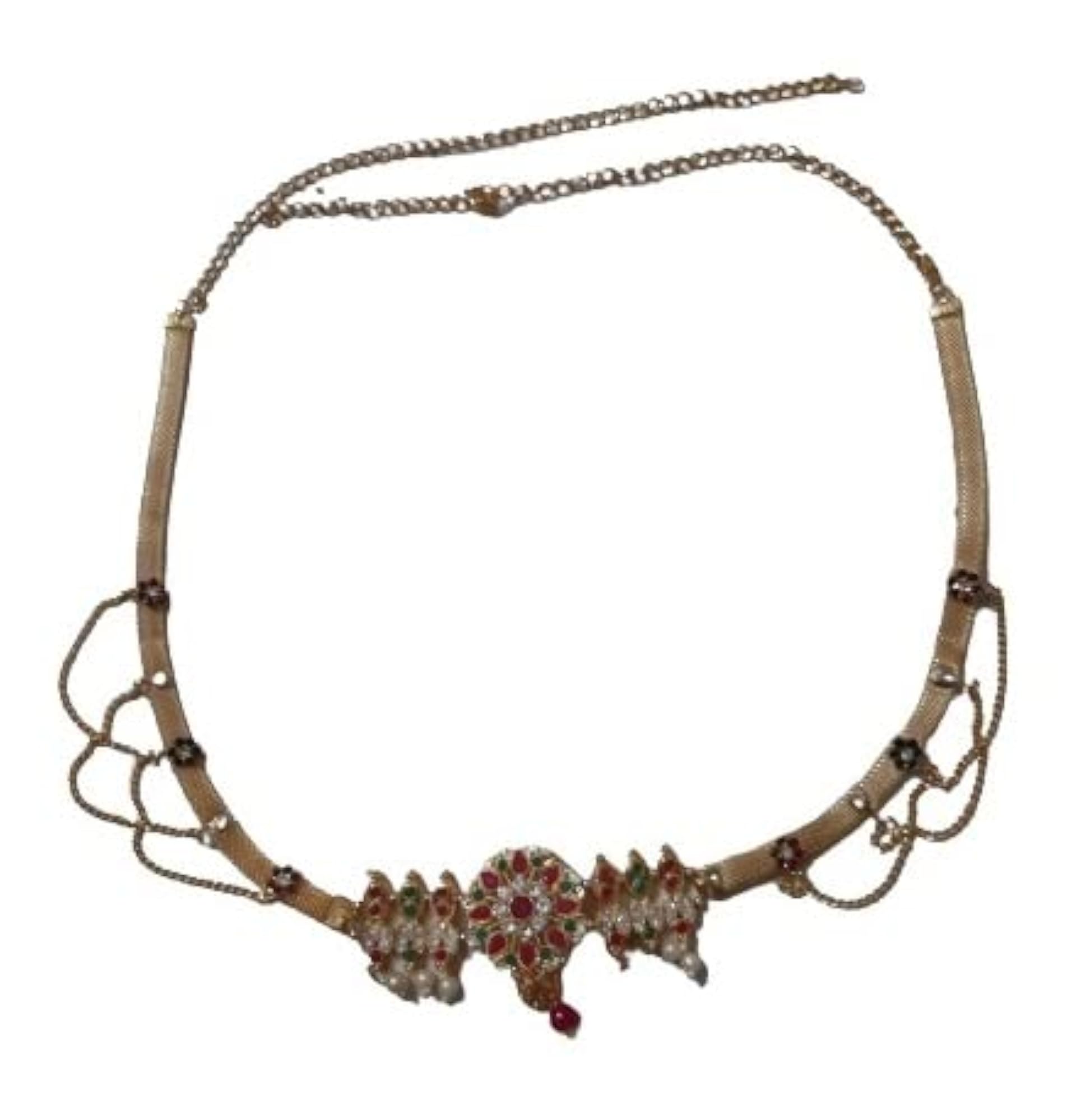 Women's Alluring Pearl Gold Plated Wedding Kamarband, Luxurious