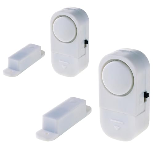 KIT 2 pç Alarme Sensor Magnético Sobrepor Presença Porta Janela com Adesivo e Bateria MARAMASHOP