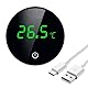 Digital Aquarium Thermometer, kabelloses USB LED-Thermometer zum Aufkleben, Aquarium Thermometer mit Touch-Tasten ℃/℉ für die Messung der Temperatur von Fischen, Schildkröten oder Wassertieren