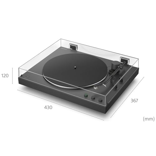 Image of Sony PSLX3BT Full Auto Playback Turntable with Bluetooth Connectivity Black Bundle with Deco Essentials 2YR CPS Enhanced Protection Pack